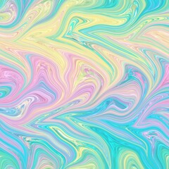 Obraz premium Seamless marble wet ripple wavy fluid pattern. High quality illustration. Smooth distorted liquid effect. Trendy artistic surface pattern design. Resembles hand marbled surface.