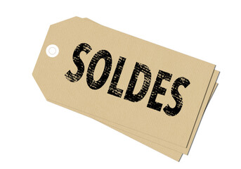 étiquette soldes noir