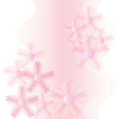 シフォンの桜のドレスのようなイメージ、やさしいピンク