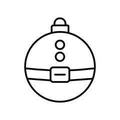 Decoration Bauble Shiny line icon
