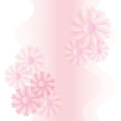 シフォンの八重桜のドレスのようなイメージ、やさしいピンク