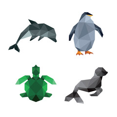 sea animal low poly