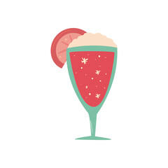 cocktail fresh and delicious on white background