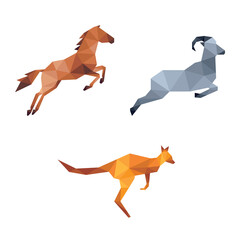 Jumping animal low poly