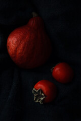 Pumkins and persimmons 