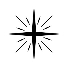 Fototapeta premium star with lines silhouette style icon vector design