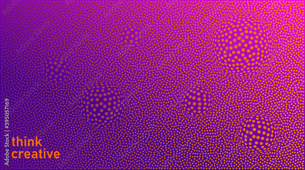 Poster Vibrant modern background of minimalist style. Halftone gradient effect