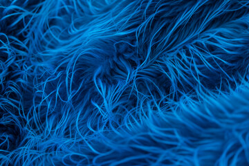 Blue marine like fur cloth