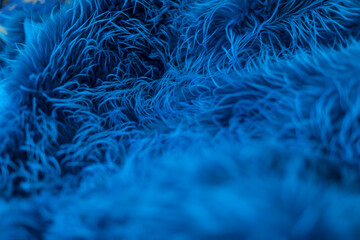 Blue marine like fur cloth