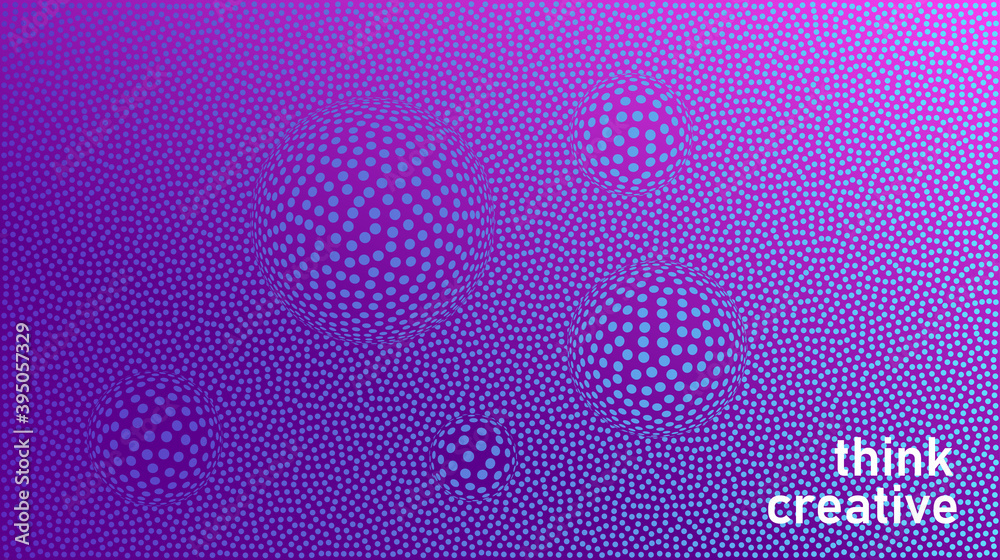 Poster vibrant modern background of minimalist style. halftone gradient effect