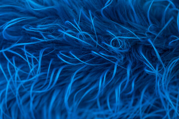 Blue marine like fur cloth