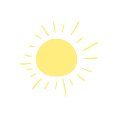 sun daily sticker flat style icon vector design