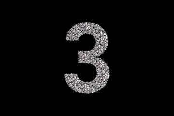 Diamond number 3. Luxury diamonds number.