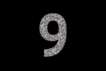 Diamond number 9. Luxury diamonds number.