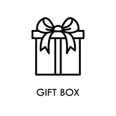 Gift icon vector. Trendy flat design style on white background