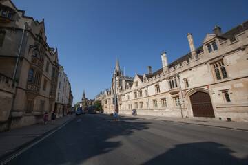 Fototapeta na wymiar All Souls College on the Oxford High Street, part of Oxford University in the UK