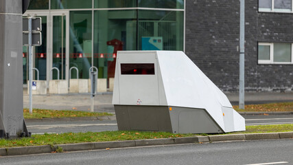 Mobile speed camera used by German police
