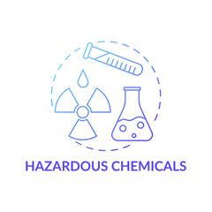 Hazardous chemicals concept icon. Workplace safety concerns. Health troubles because of toxic working environment idea thin line illustration. Vector isolated outline RGB color drawing