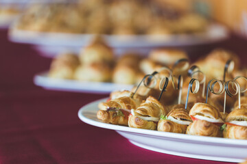 breakfast buffet mini filled croissants
