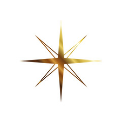 star of 8 points gold style icon vector design