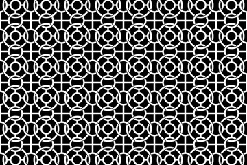 Round Seamless Pattern Geometric Vector
