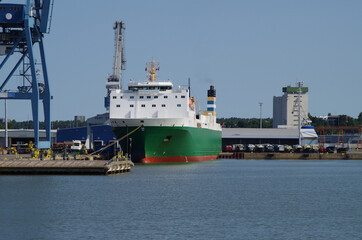 cargo ship in port