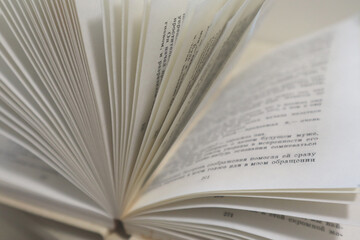 open book on the table