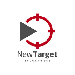 Play Target logo vector template, Creative Target logo design concepts, Icon symbol, illustration