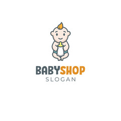 Baby shop logo design template