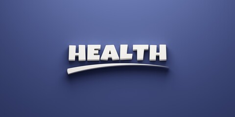 Health Headline Writing. 3D Render Illustration banner
