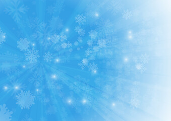 Fototapeta na wymiar Vector : Snow flake with blue background