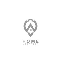 Home Pointer Logo Design Template Flat Style Vector Illustration 