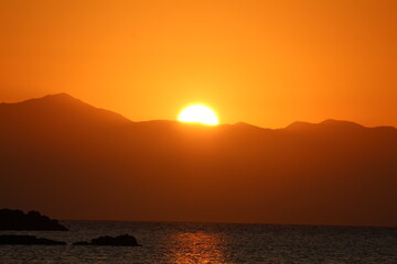 sunset over the sea