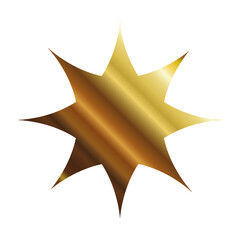 star seal stamp gold style icon vector design