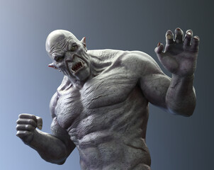 Fierce Ogre Attacking