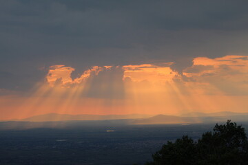 sunset in the mountains