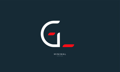 Alphabet letter icon logo GL - obrazy, fototapety, plakaty