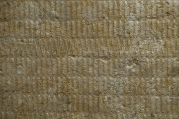 Mineral wool for insulating the walls as a background image texture. Top view. Copy, empty space for text