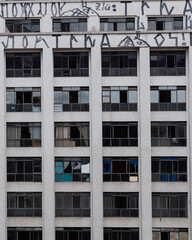 grey buildings and windows at São Paulo historical downtown.