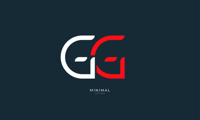 Alphabet letter icon logo GG