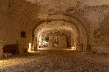 Interior of the Cave of Yehuda Hanassi at Bet She'arim in Kiryat Tivon Israel.