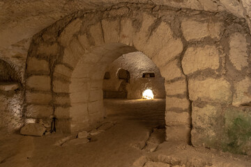 Interior of the Cave of Yehuda Hanassi at Bet She'arim in Kiryat Tivon Israel.