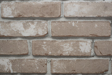 Kitchen wallpaper concept: Abstract vertical modern square white brick tile wall texture background.