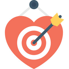 
Love Target Vector Icon
