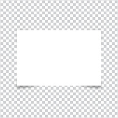 White sheet of A4 paper on a transparent background. Vector illustration .