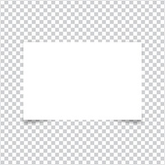 White sheet of A4 paper on a transparent background. Vector illustration .