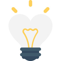 
Heart Bulb Vector Icon
