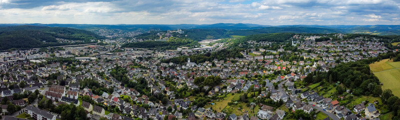 Fototapeta na wymiar View over the university of Siegen and Weidenau
