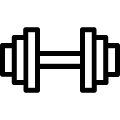 
Dumbbell Vector Line Icon
