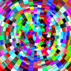 Fototapeta premium Colorful squares, abstract background with circles